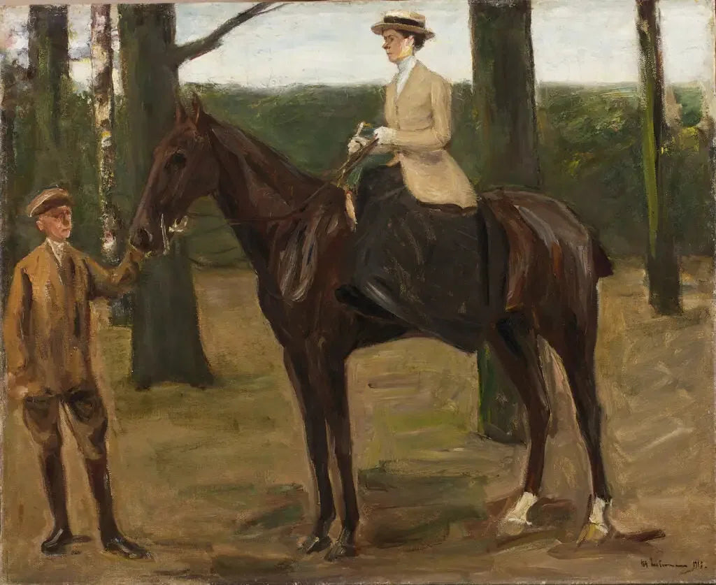 Des Künstlers Tochter Käthe zu Pferde - Max Liebermann image 1 reproduction réalisée par Alpha Reproduction