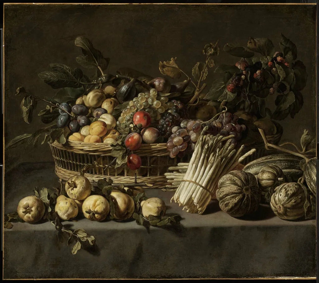 Des légumes et une corbeille de fruits sur une table - Frans Snyders image 1 reproduction réalisée par Alpha Reproduction