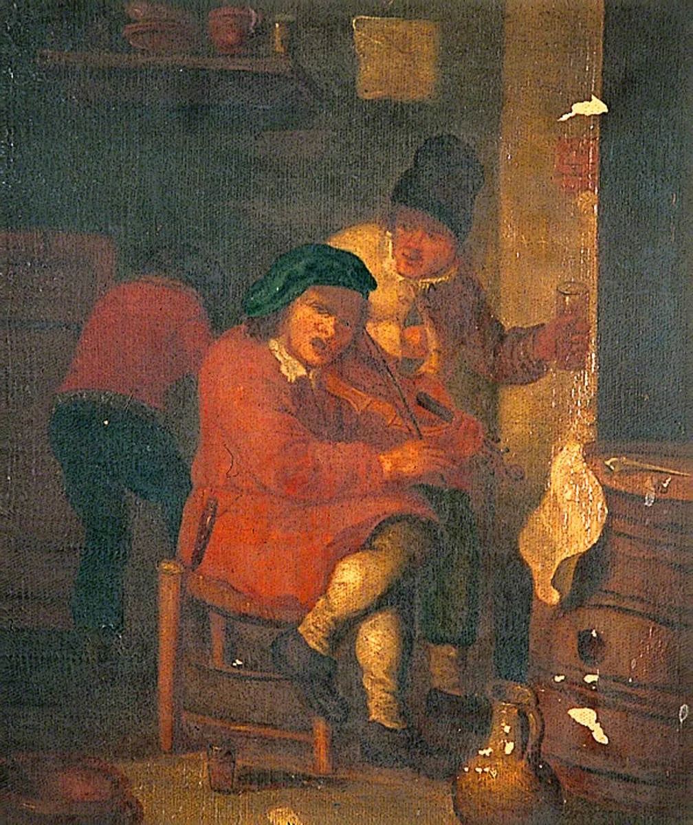 Des paysans qui font de la musique - Adriaen Brouwer image 1 reproduction artisanale de tableau