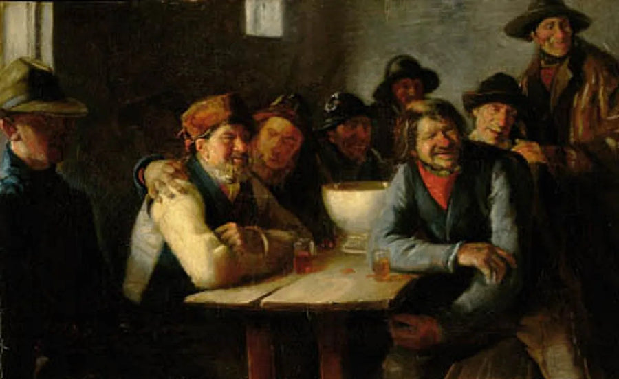 Des pêcheurs autour du bassin à punch. - Michael Peter Ancher