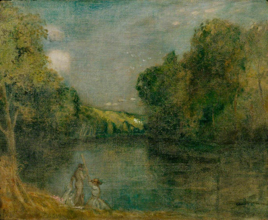 Des personnages au bord d'un lac - Charles Conder