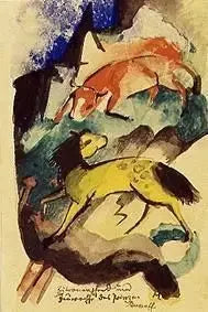 Des Prinzen Jussuf Zitronenpferd und Feuerochse - Franz Marc