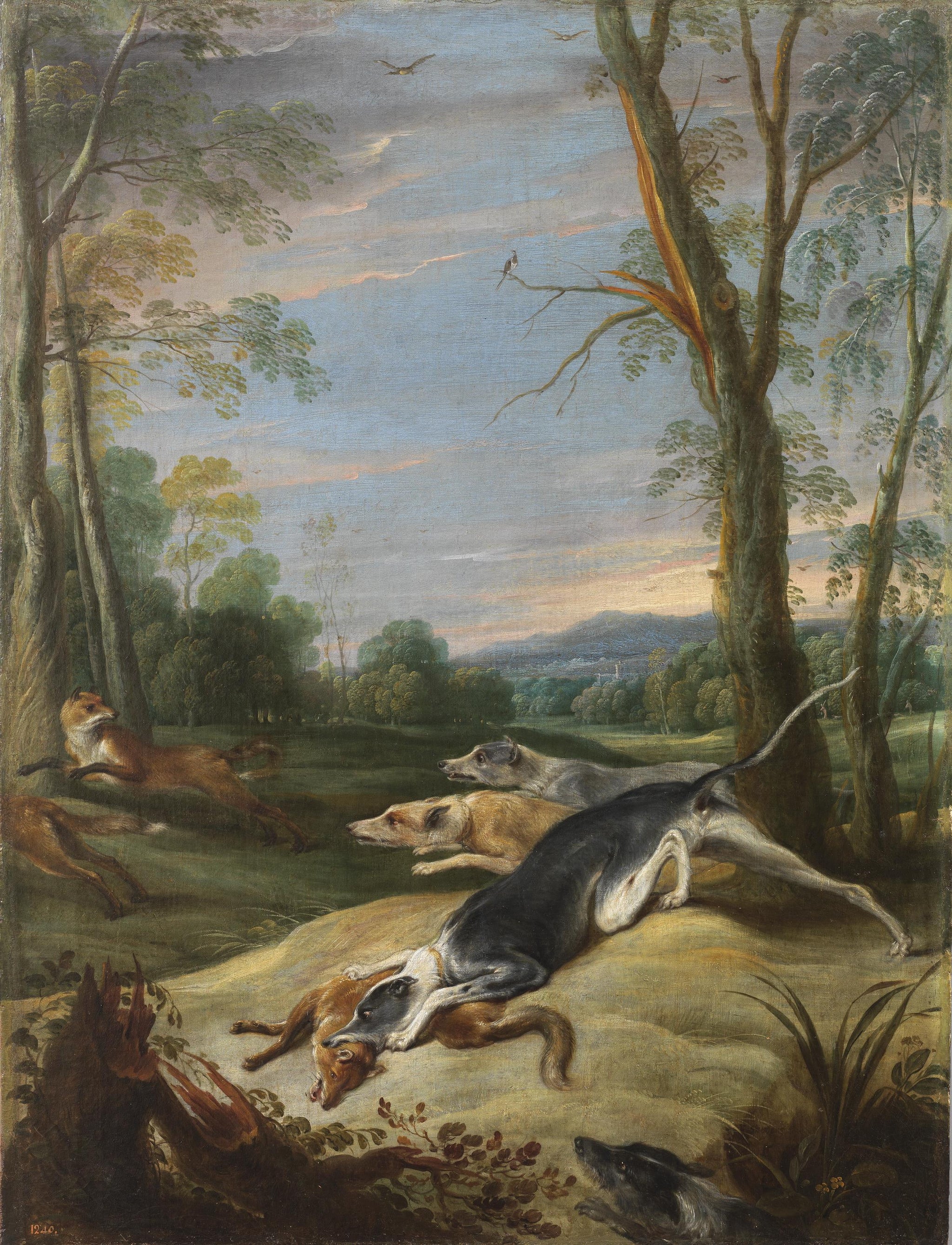 Des renardes poursuivies par des chiens - Frans Snyders image 1 reproduction réalisée par Alpha Reproduction