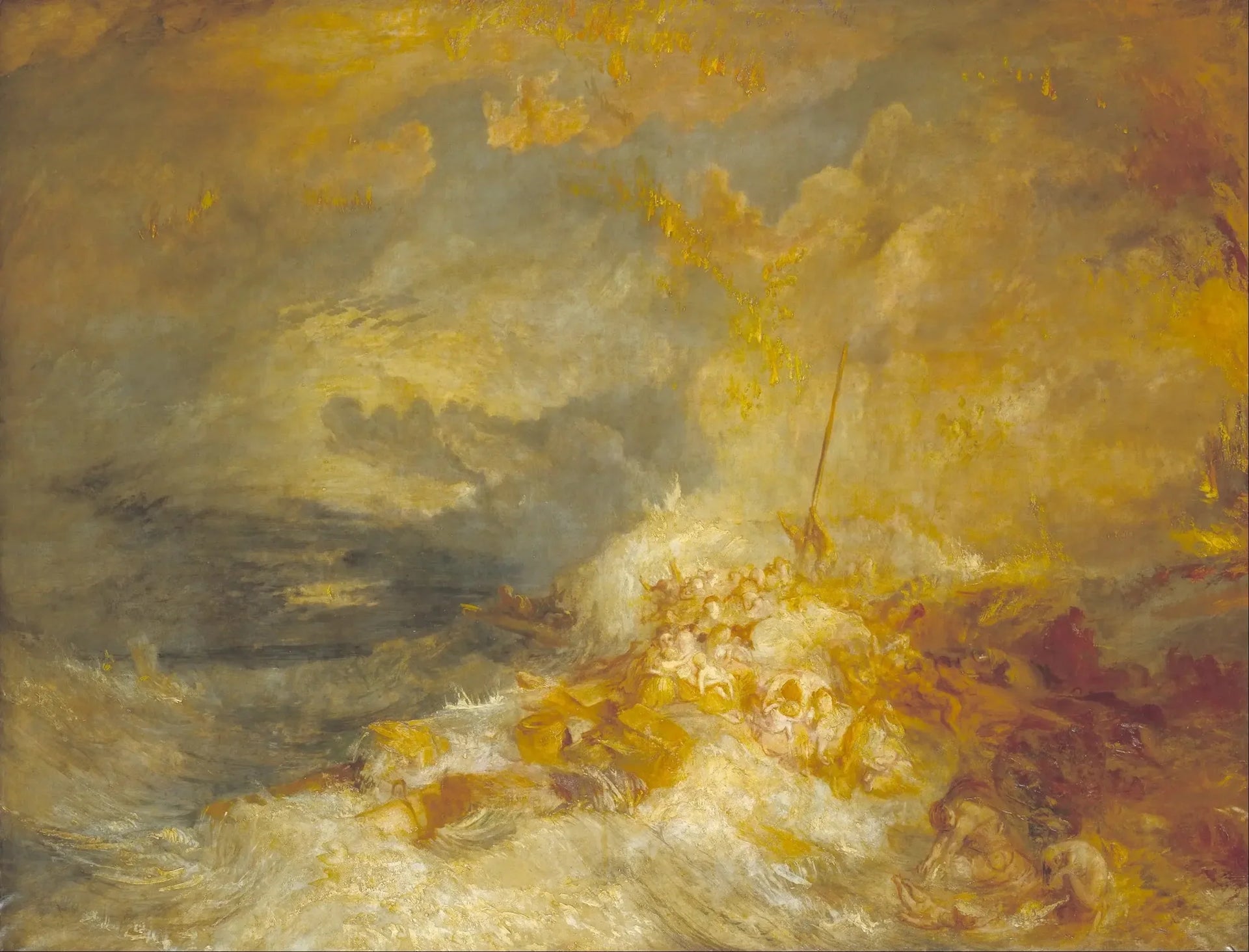 Désastre en mer - J. M. W. Turner image 1 copie de tableau peinte à la main