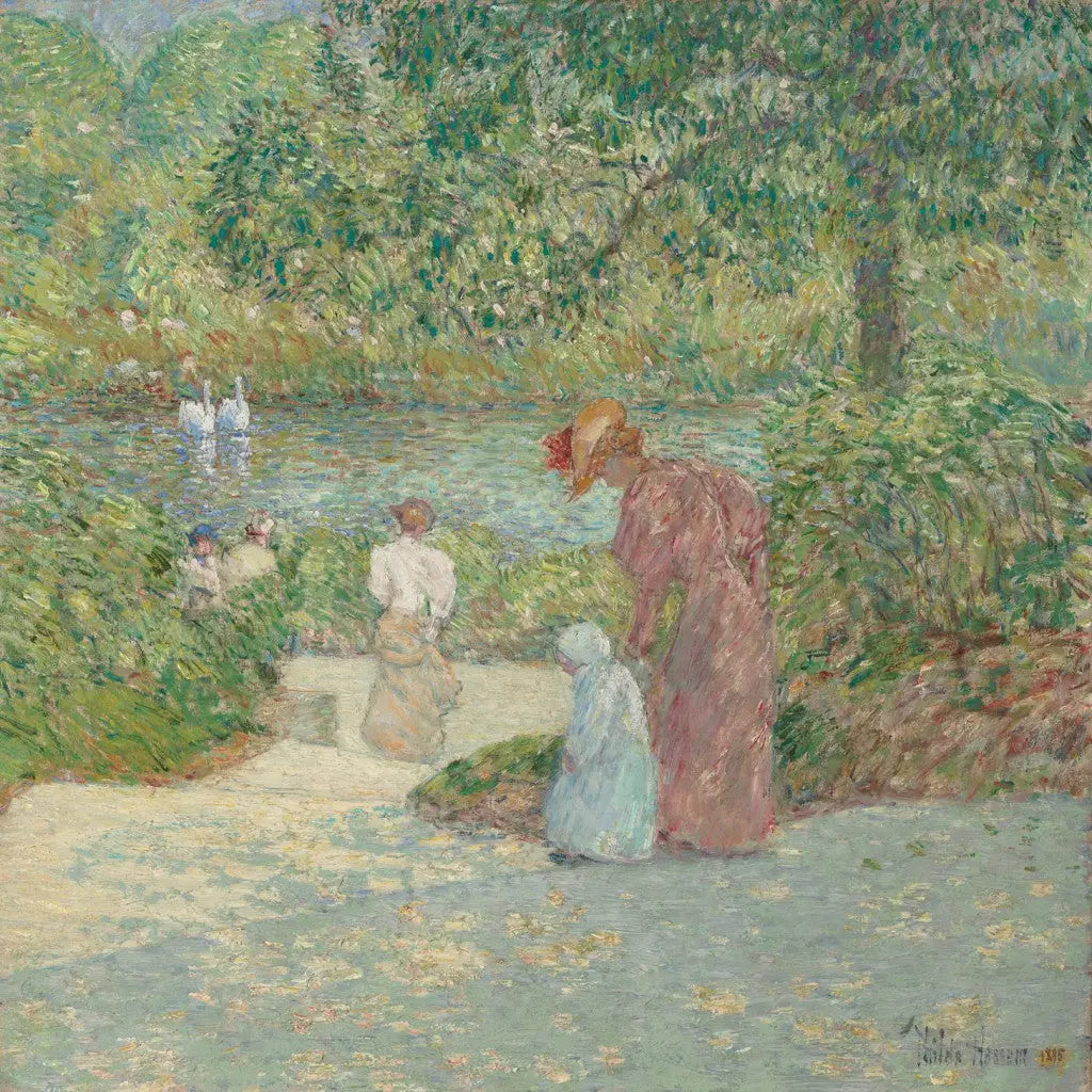 Descendre les marches, Central Park - Childe Hassam image 1 reproduction réalisée par Alpha Reproduction