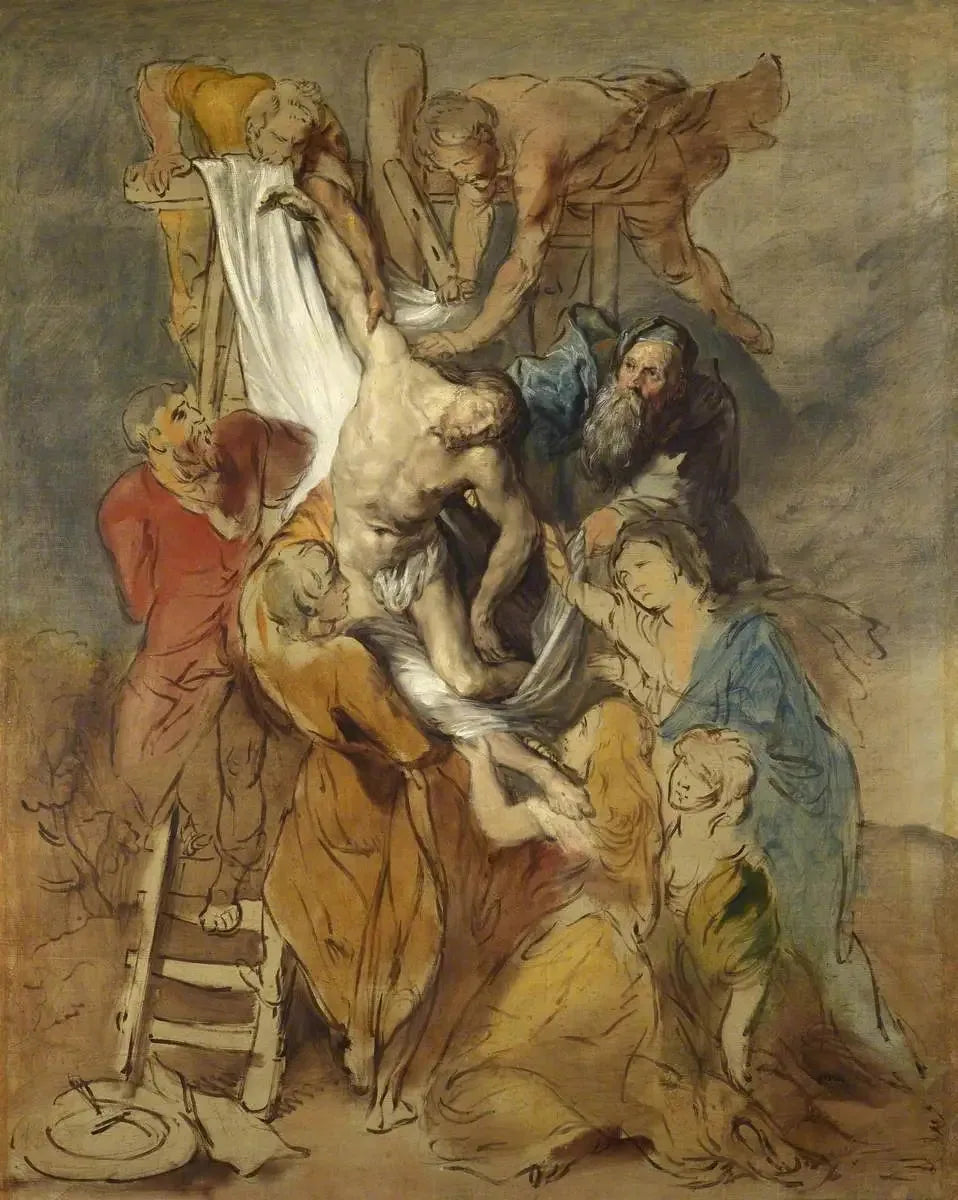 Descente de Croix (d'après Pierre Paul Rubens) - Thomas Gainsborough image 1 copie de tableau peinte à la main
