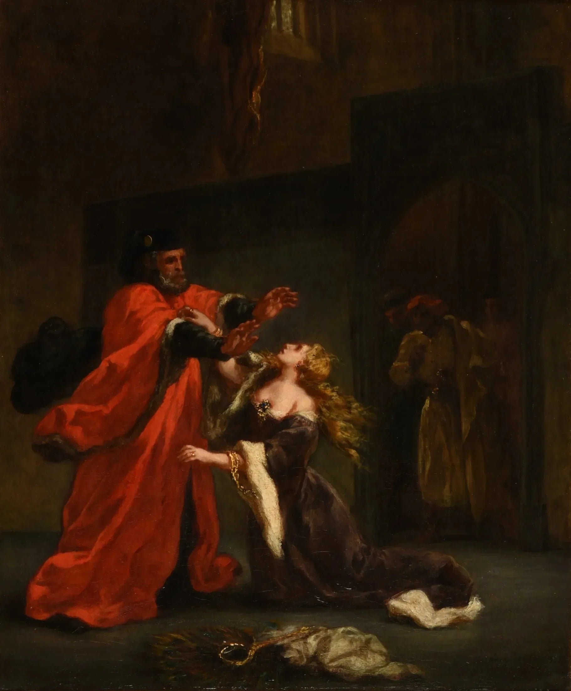 Desdémone maudite par son père - Eugène Delacroix image 1 copie de tableau peinte à la main