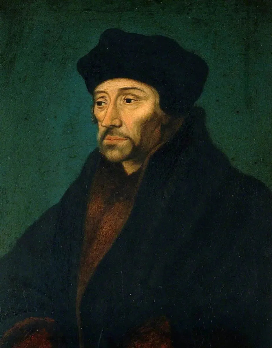 Desiderius Erasmus (1466–1536) - Hans Holbein le Jeune image 1 copie peinte à la main à l’huile