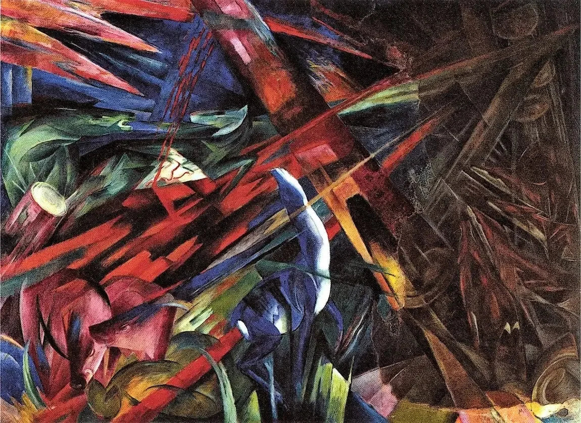 Destins d'animaux - Franz Marc image 1 reproduction artisanale de tableau