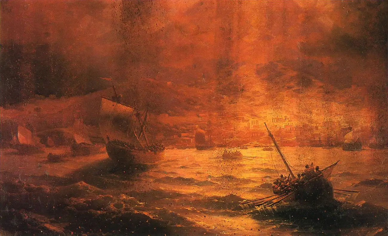 Destruction de Pompéi - Ivan Aïvazovski image 1 reproduction artisanale de tableau