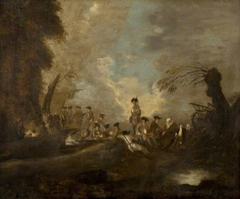 Détachement au repos - Antoine Watteau
