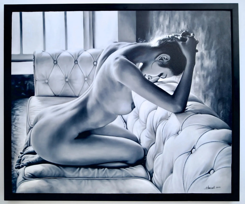 Détente sur le Canapé | 120 x 100 cm image 1 reproduction réalisée par Alpha Reproduction