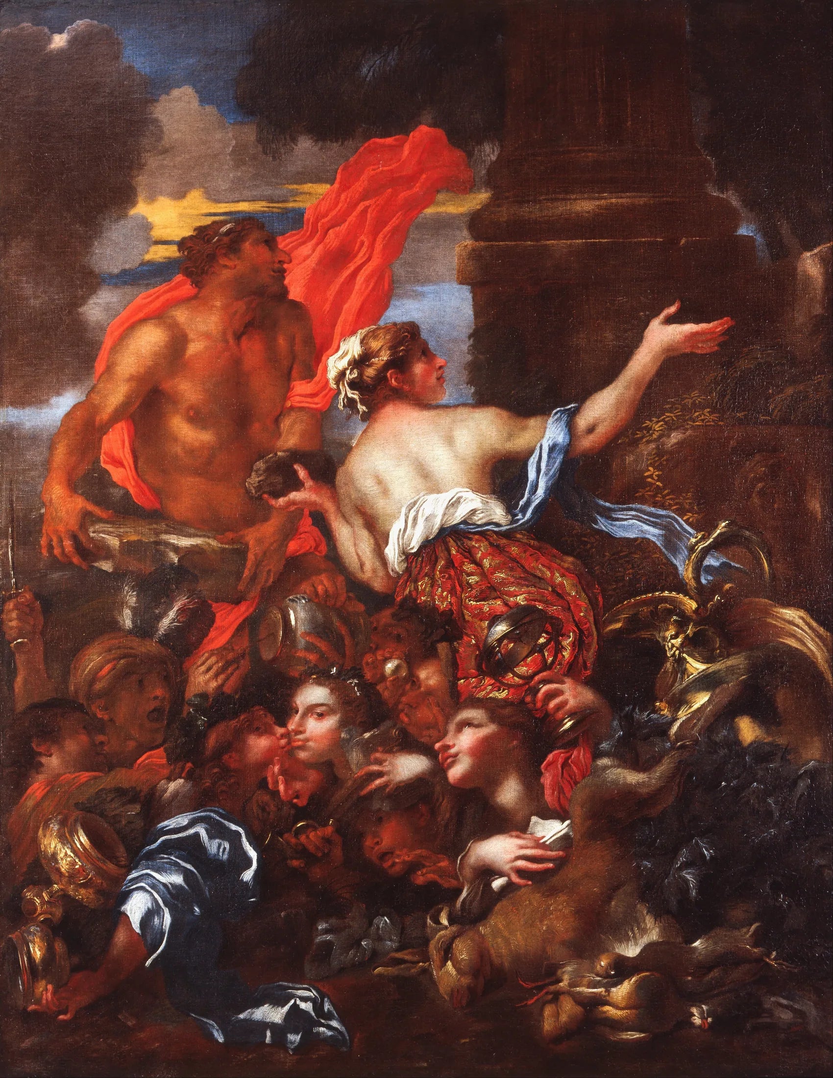 Deucalion et Pyrrha - Giovanni Benedetto Castiglione image 1 reproduction de peinture à l’huile