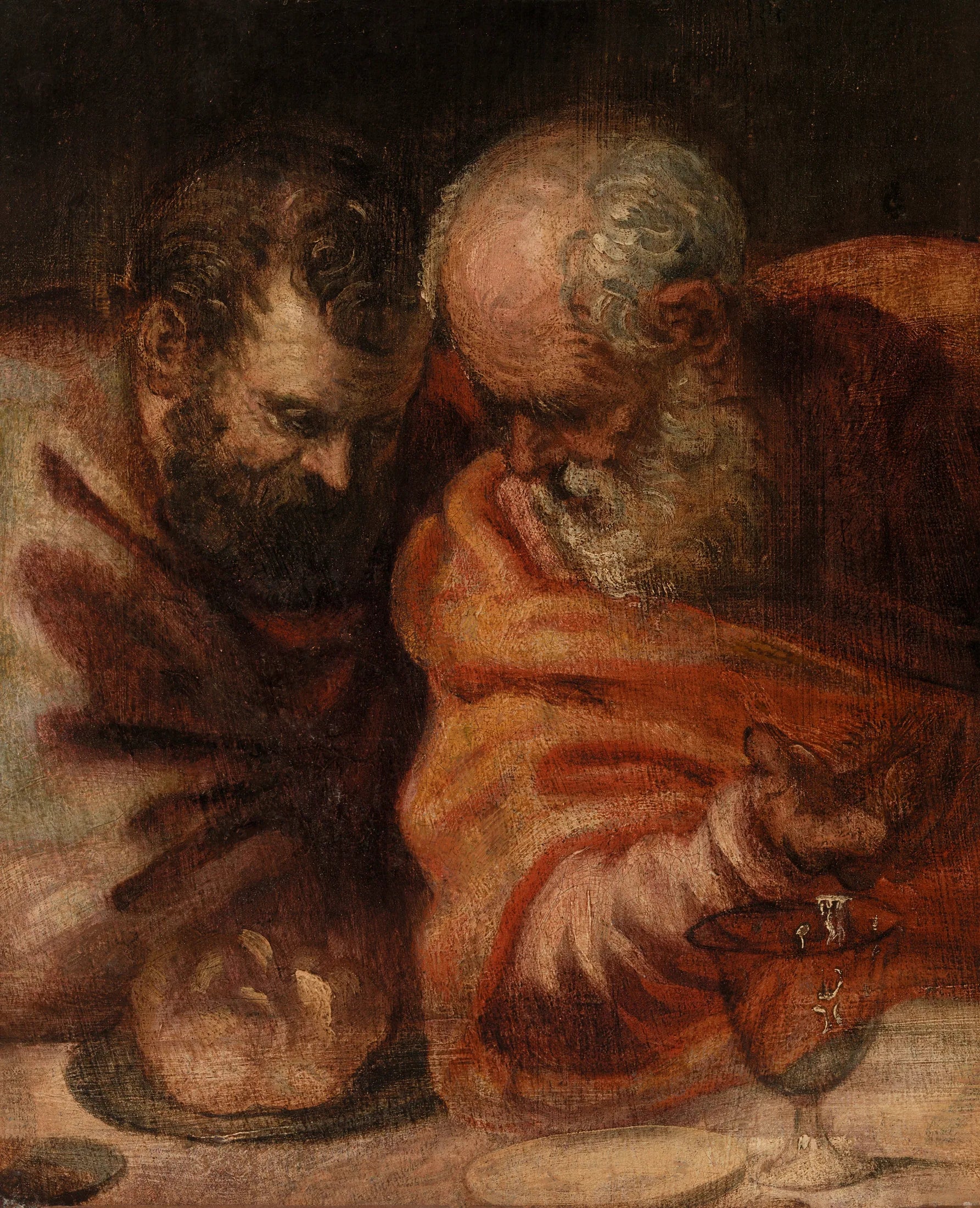 Deux apôtres - Jacopo Tintoretto image 1 reproduction de peinture à l’huile