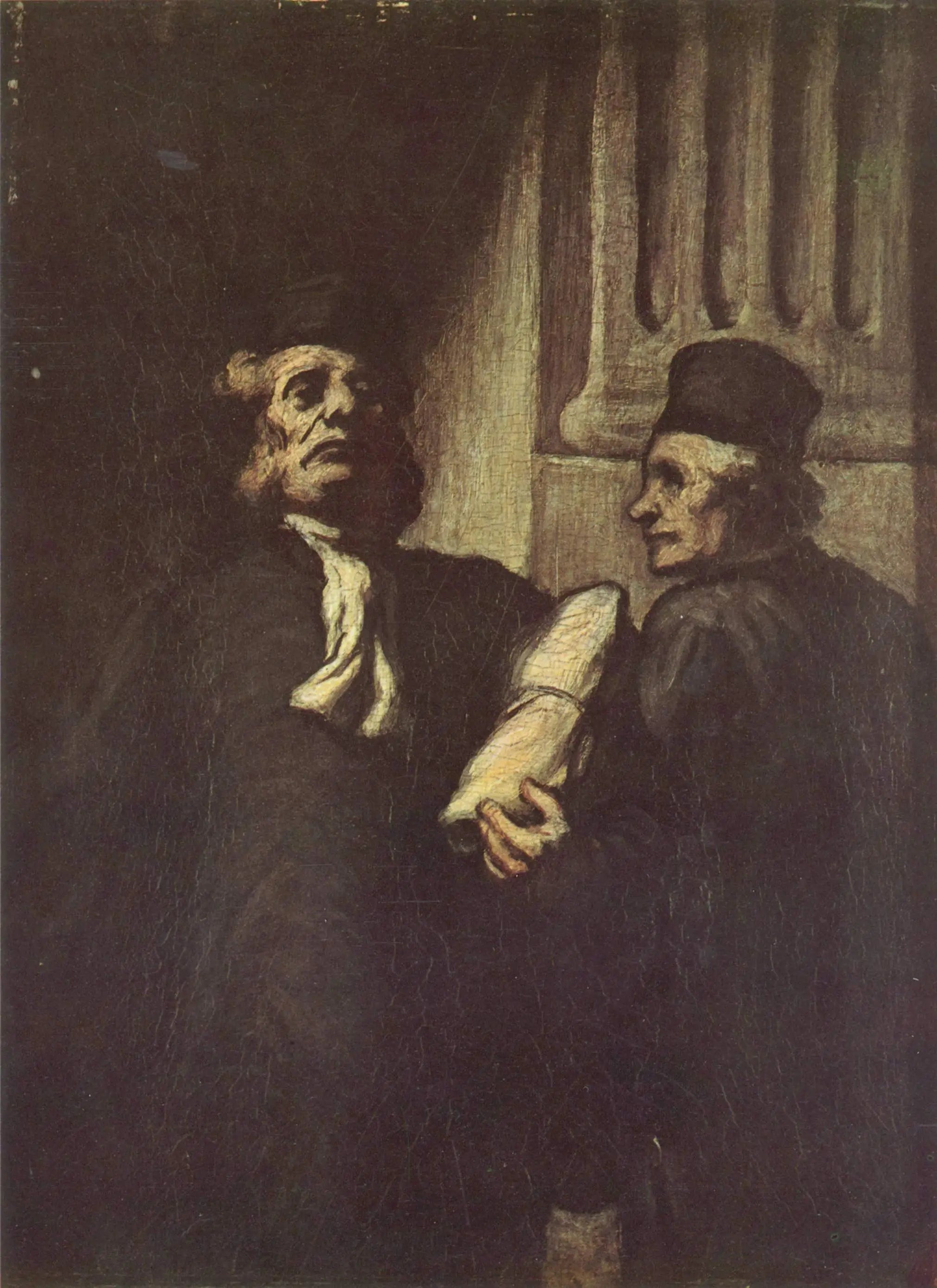 Deux Avocats - Honoré Daumier image 1 copie de tableau peinte à la main