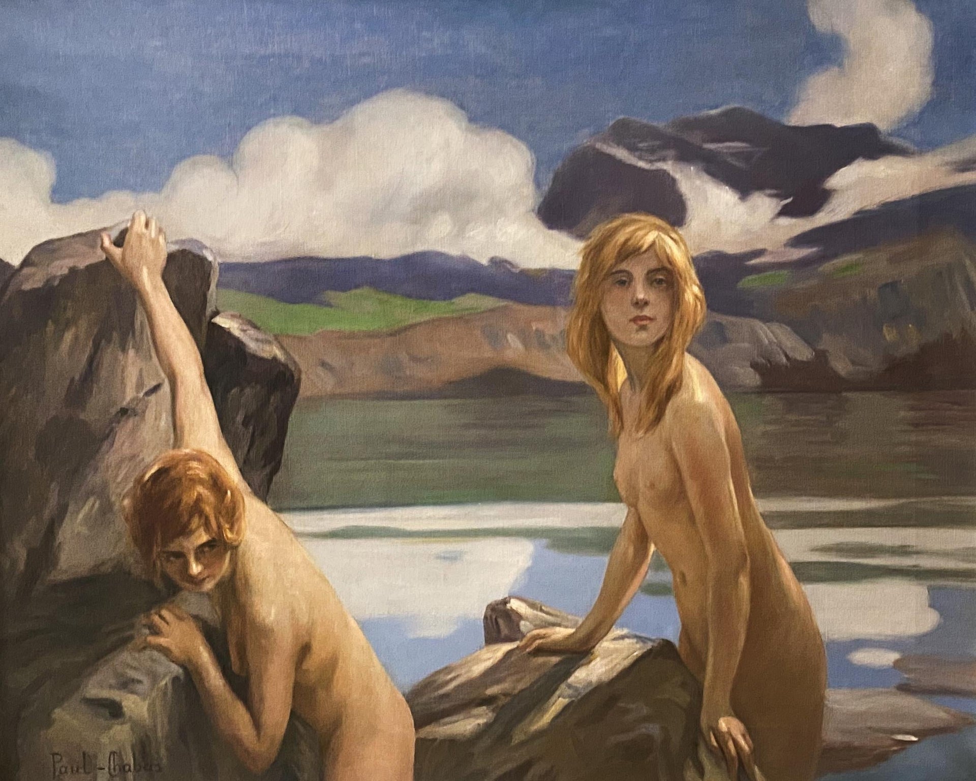 Deux Baigneuses - Paul Chabas image 1 copie peinte à la main à l’huile