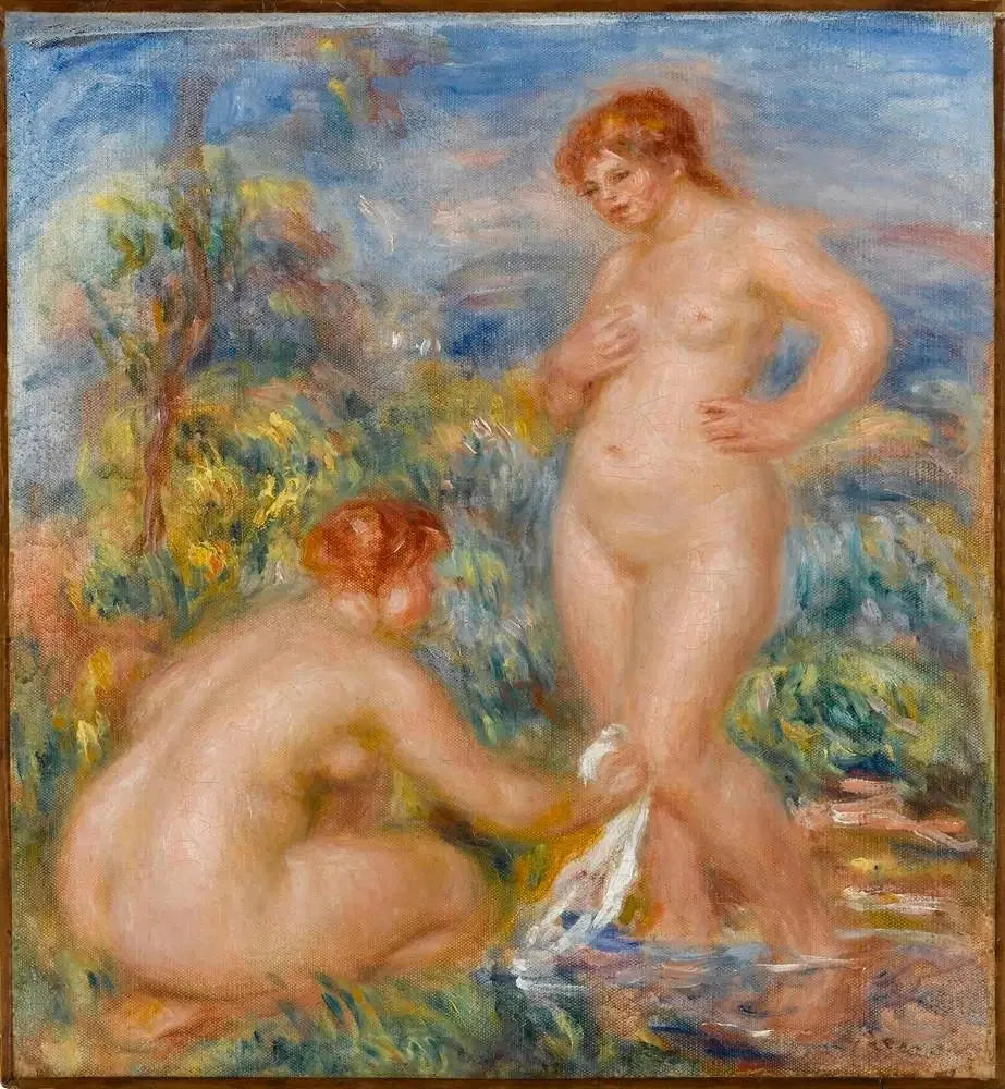 Deux baigneuses - Pierre-Auguste Renoir image 1 tableau peint à l’huile sur toile