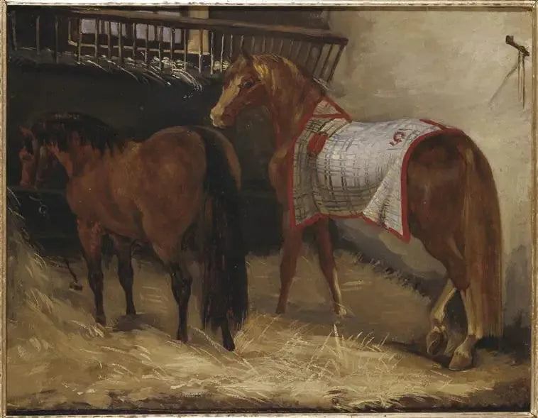 Deux chevaux à l'écurie - Théodore Géricault