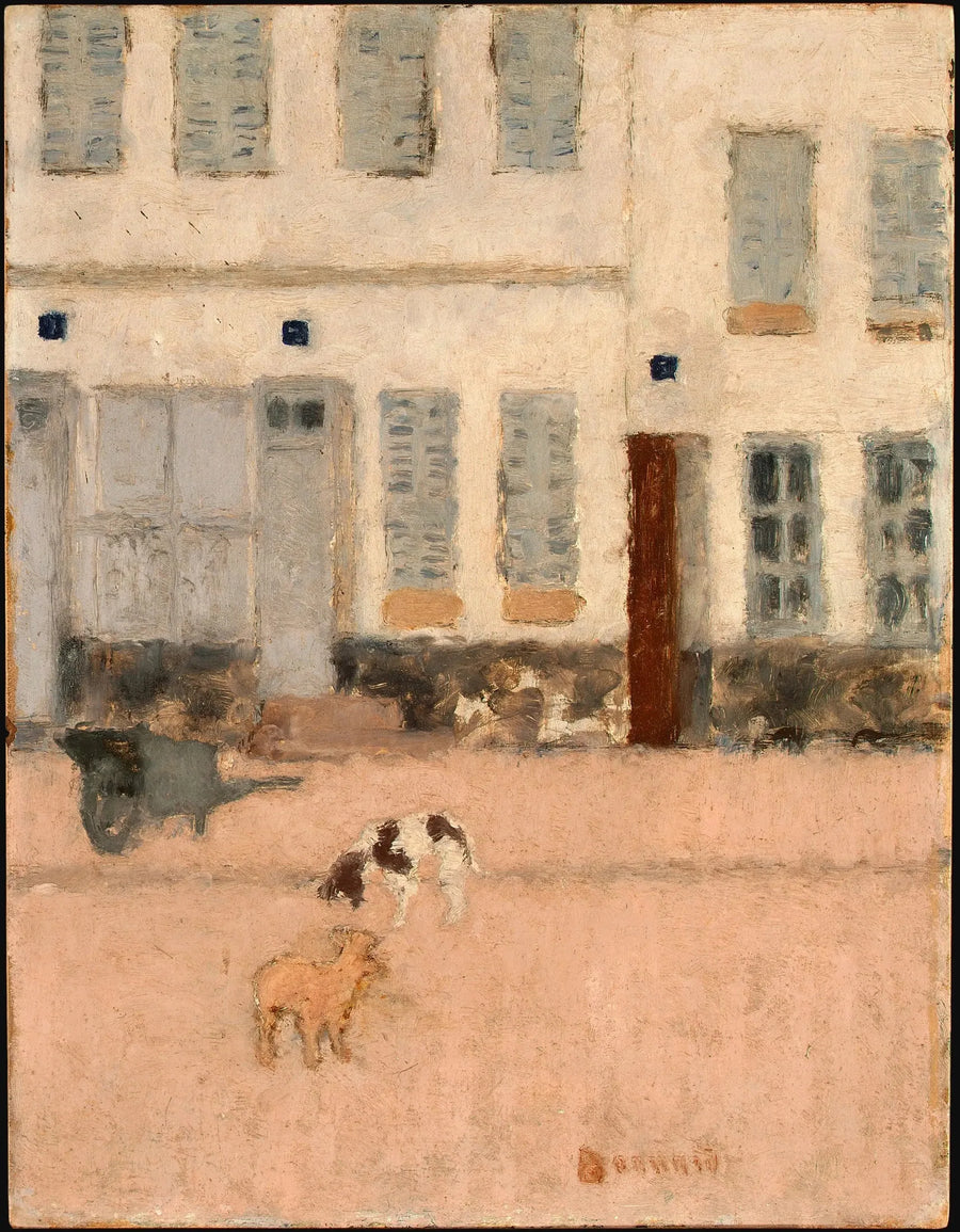 Deux chiens dans une rue déserte - Pierre Bonnard