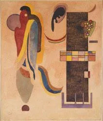 Deux chiffres - Vassily Kandinsky image 1 copie de tableau peinte à la main