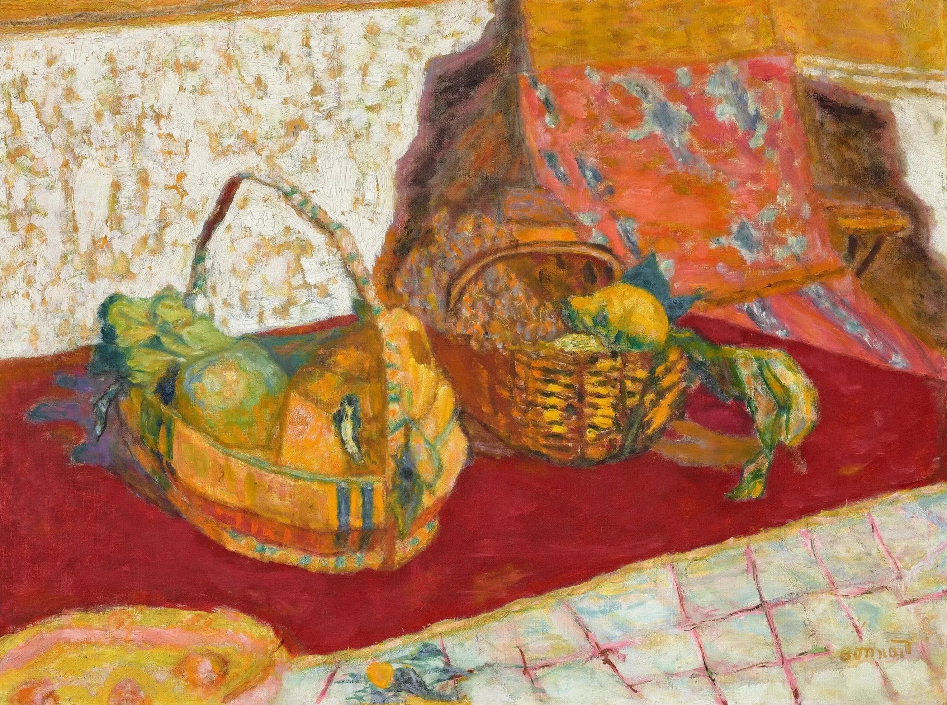 Deux corbeilles de fruits - Pierre Bonnard image 1 reproduction d’œuvre d’art à l’huile