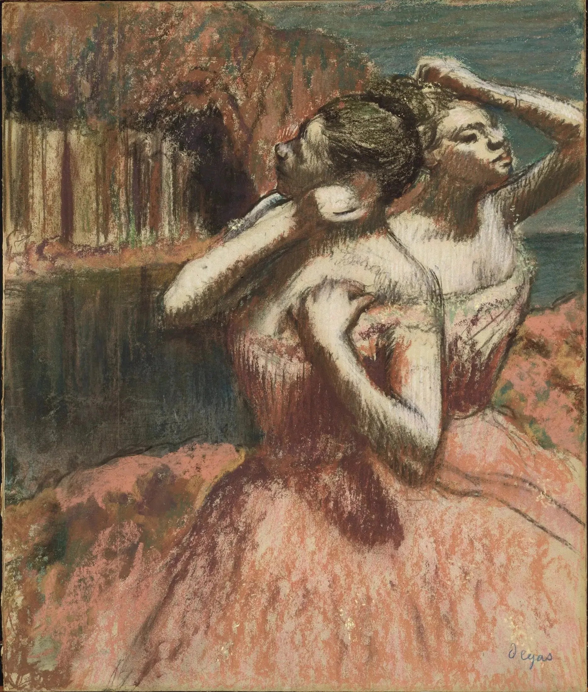 Deux danseurs - Edgar Degas image 1 copie peinte à la main à l’huile
