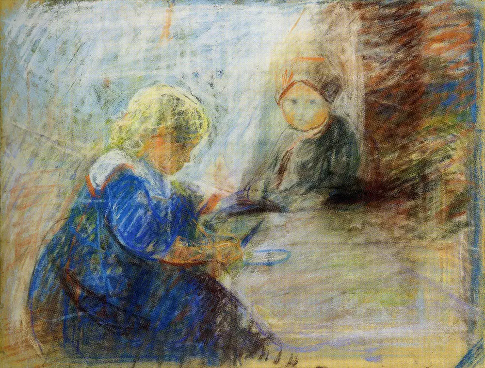 Deux Enfants - Edvard Munch image 1 copie de tableau peinte à la main