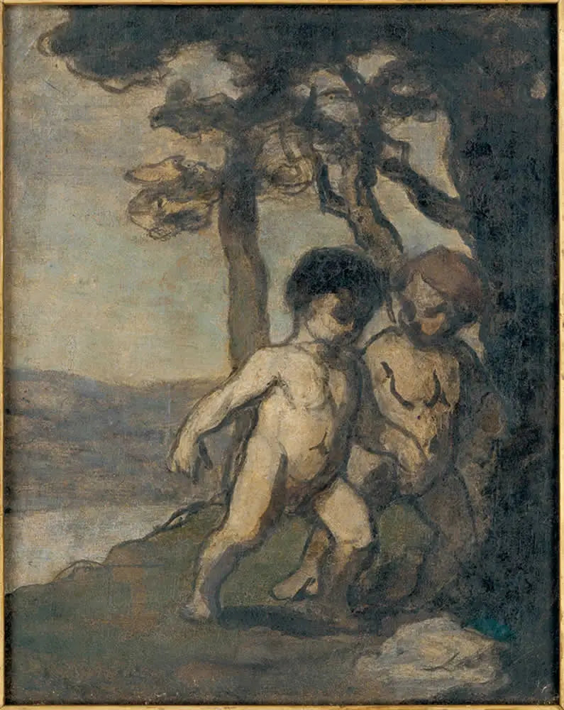 Deux enfants - Honoré Daumier image 1 tableau peint à l’huile sur toile