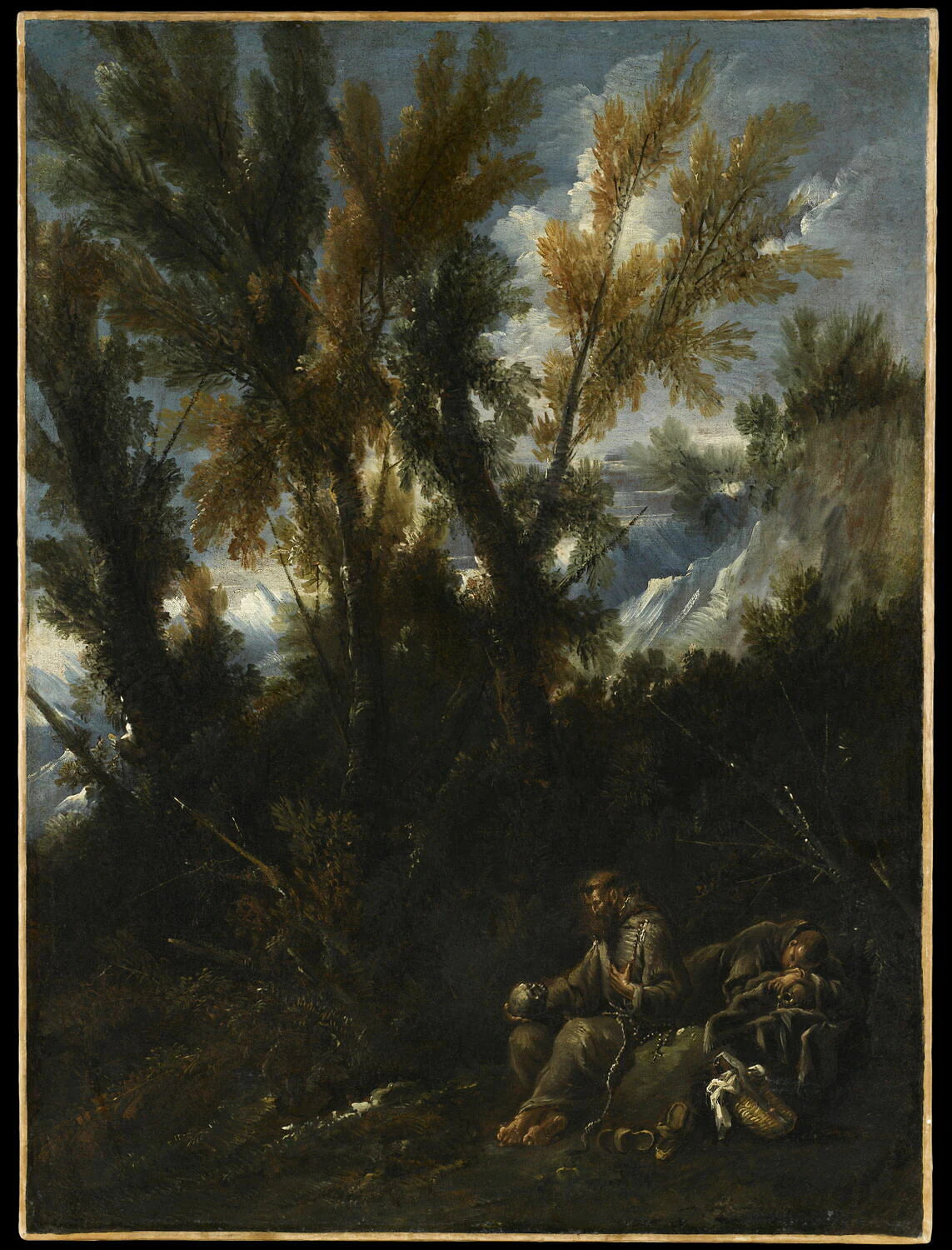 Deux ermites dans un bois - Antonio Francesco Peruzzini