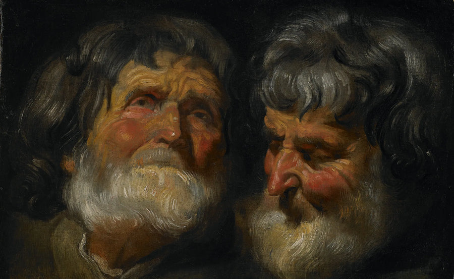Deux études de la tête d'un vieil homme - Jacob Jordaens