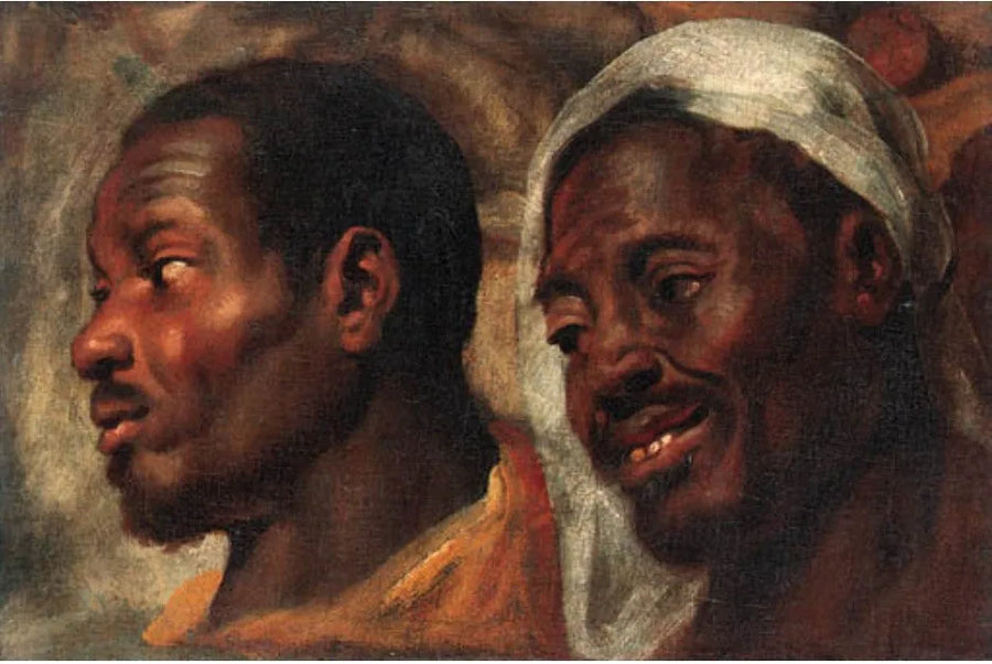 Deux études sur les hommes africains - Jacob Jordaens