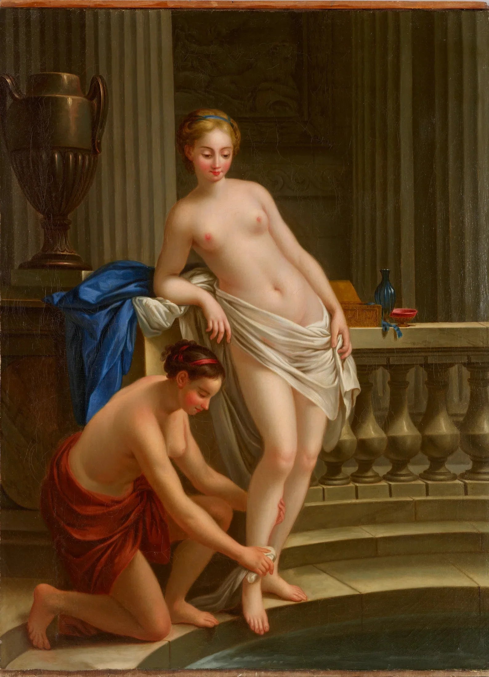 Deux Femmes au bain - Joseph-Marie Vien image 1 copie de tableau peinte à la main