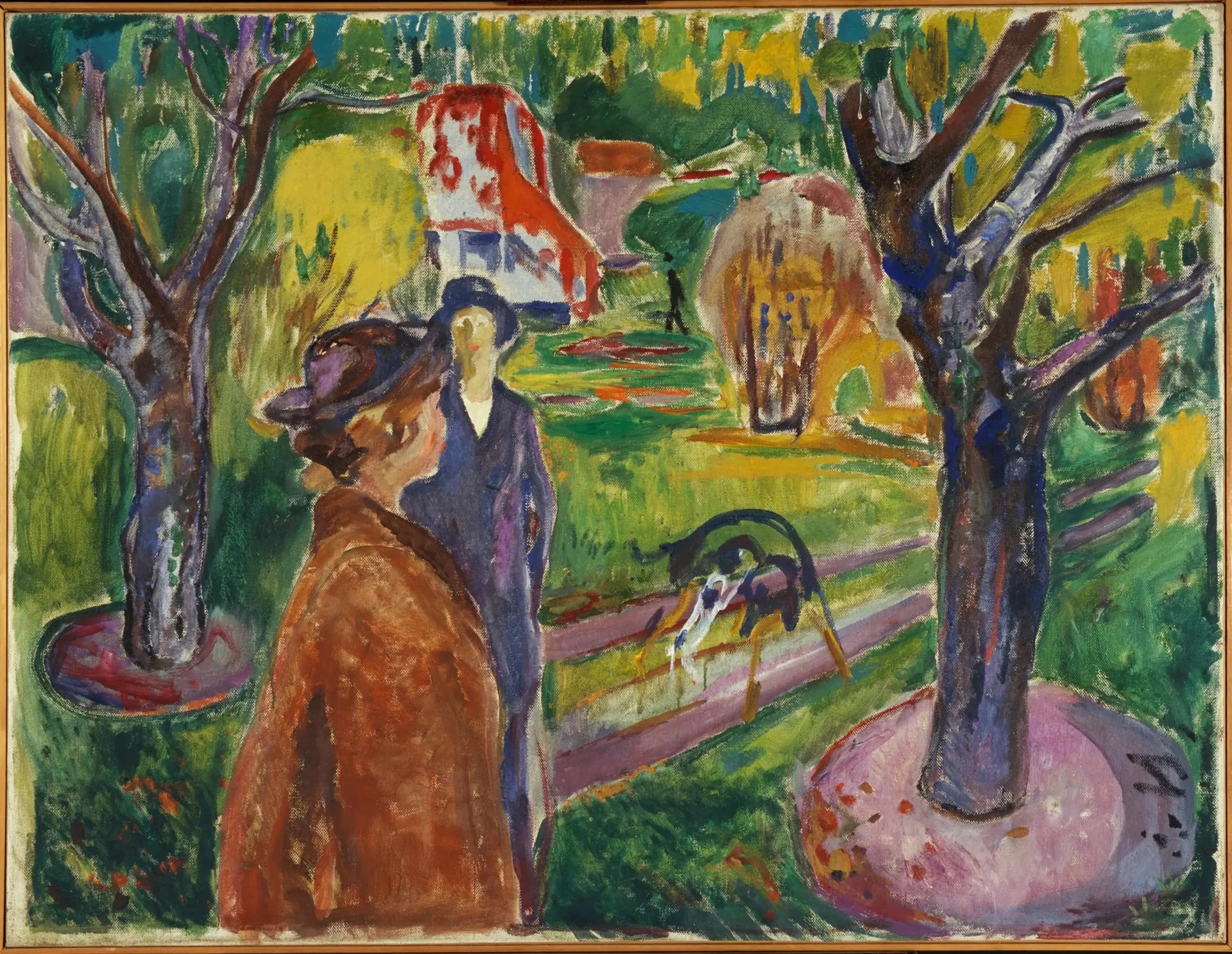 Deux Femmes au jardin - Edvard Munch image 1 copie peinte à la main à l’huile