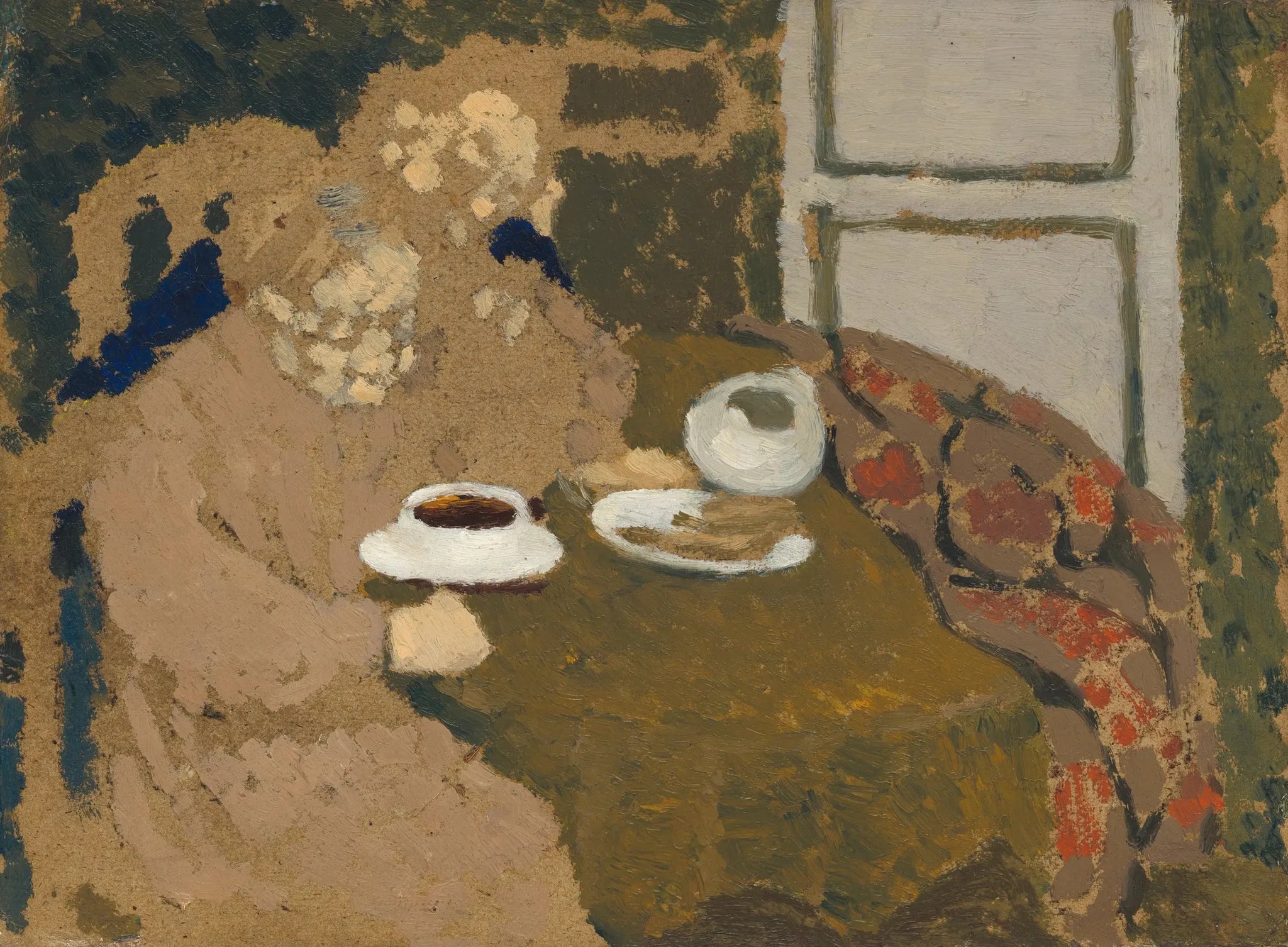 Deux femmes buvant du café - Édouard Vuillard image 1 reproduction de peinture à l’huile