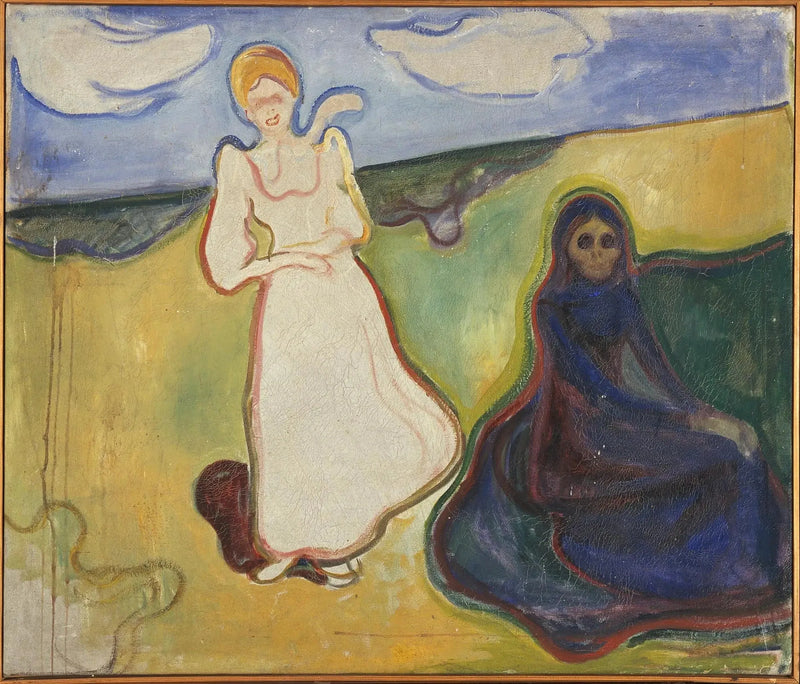 Deux femmes dans un paysage - Edvard Munch