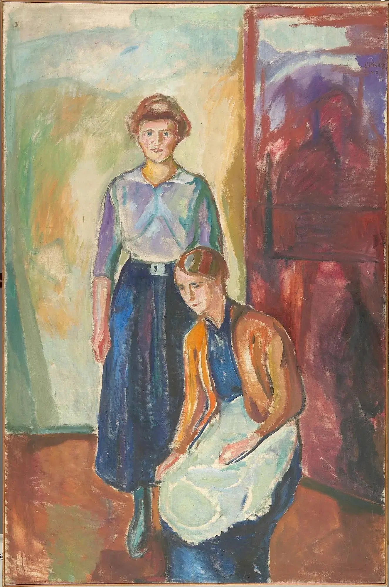 Deux Femmes de chambre - Edvard Munch image 1 reproduction artisanale de tableau