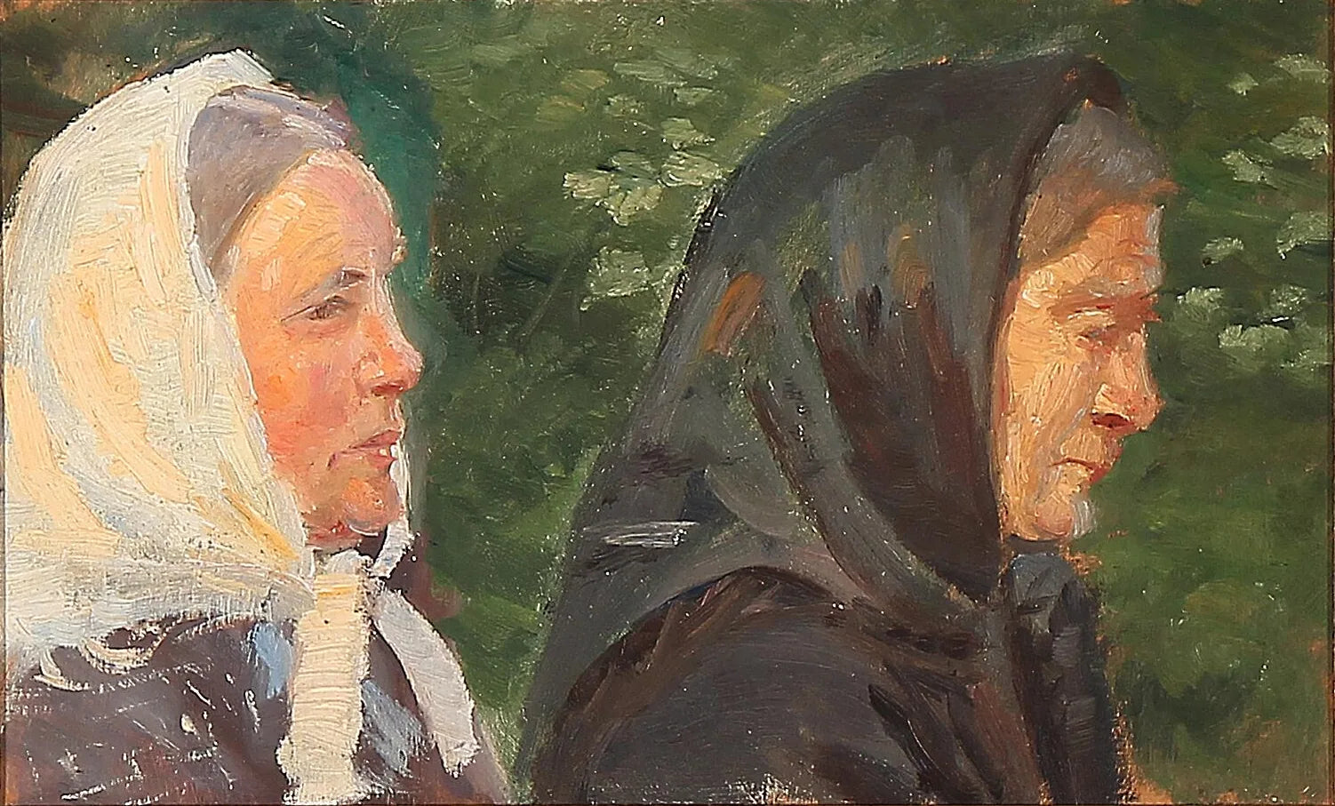 Deux femmes de Skagen. - Anna Ancher image 1 reproduction d’œuvre d’art à l’huile
