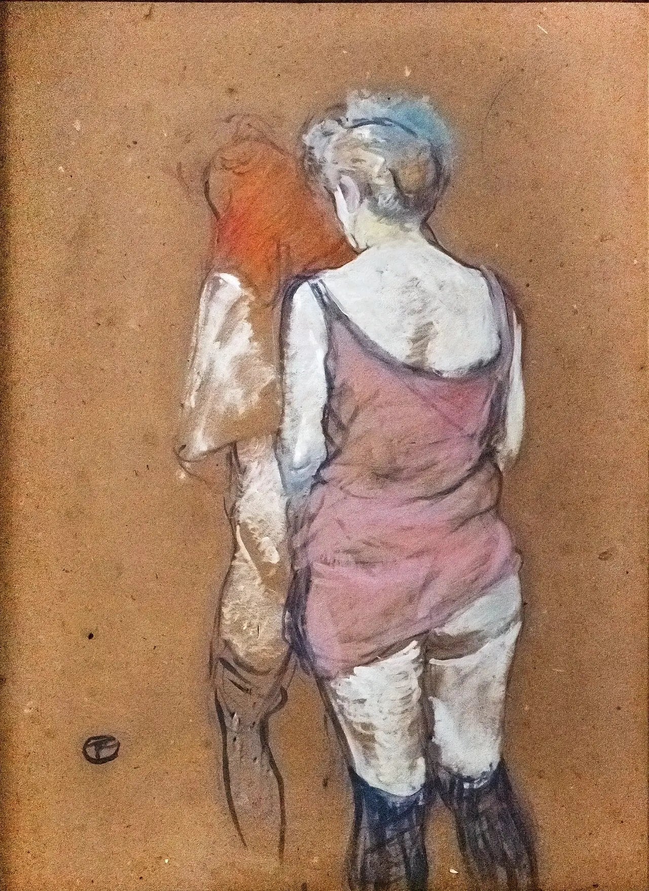 Deux femmes demi-nues de dos. Maison de la rue des Moulins - Henri de Toulouse-Lautrec image 1 reproduction de peinture à l’huile