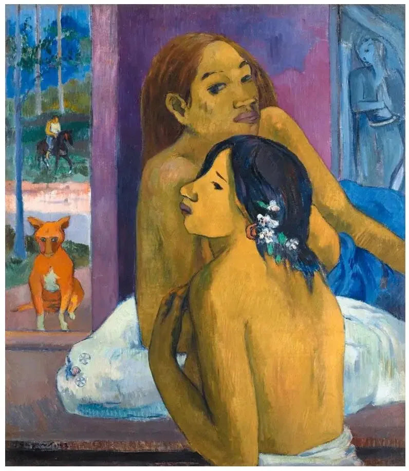 Deux femmes, ou La Chevelure fleurie - Paul Gauguin image 1 copie de tableau peinte à la main