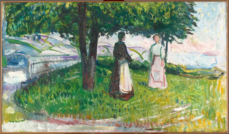 Deux femmes sous un arbre - Edvard Munch
