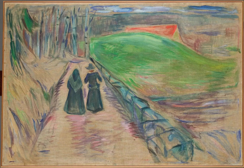 Deux Femmes sur la route - Edvard Munch