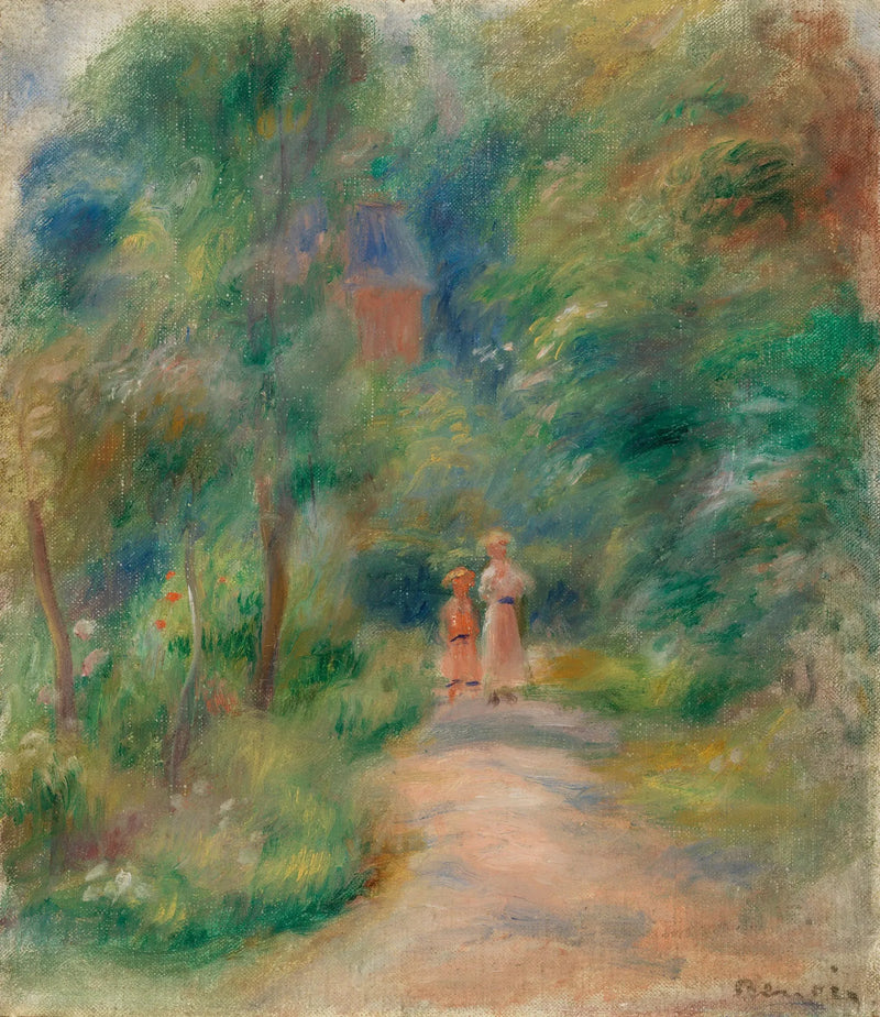 Deux figures dans un sentier - Pierre-Auguste Renoir