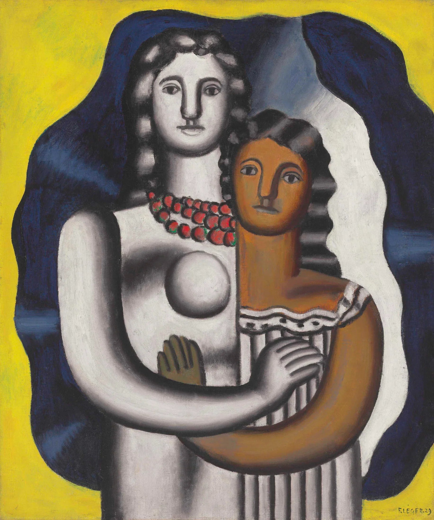 Deux figures - Fernand Léger image 1 reproduction artisanale de tableau