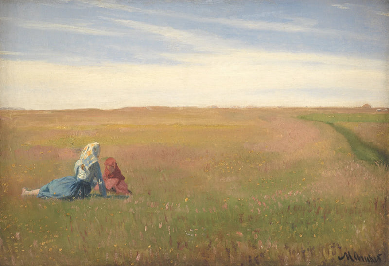 Deux Filles dans un champion. Jour d'été - Michael Peter Ancher