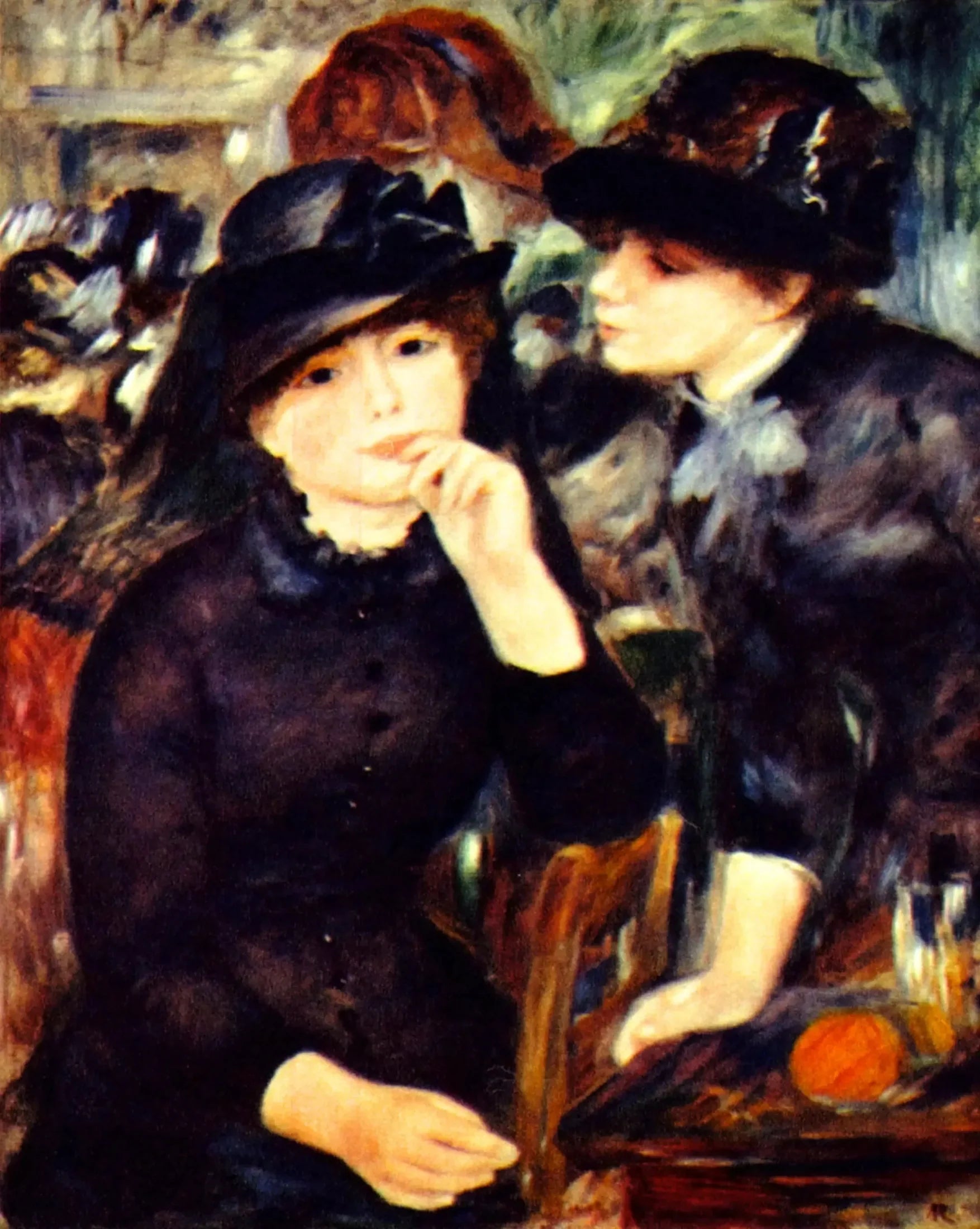 Deux filles en noir - Pierre-Auguste Renoir image 1 copie de tableau peinte à la main