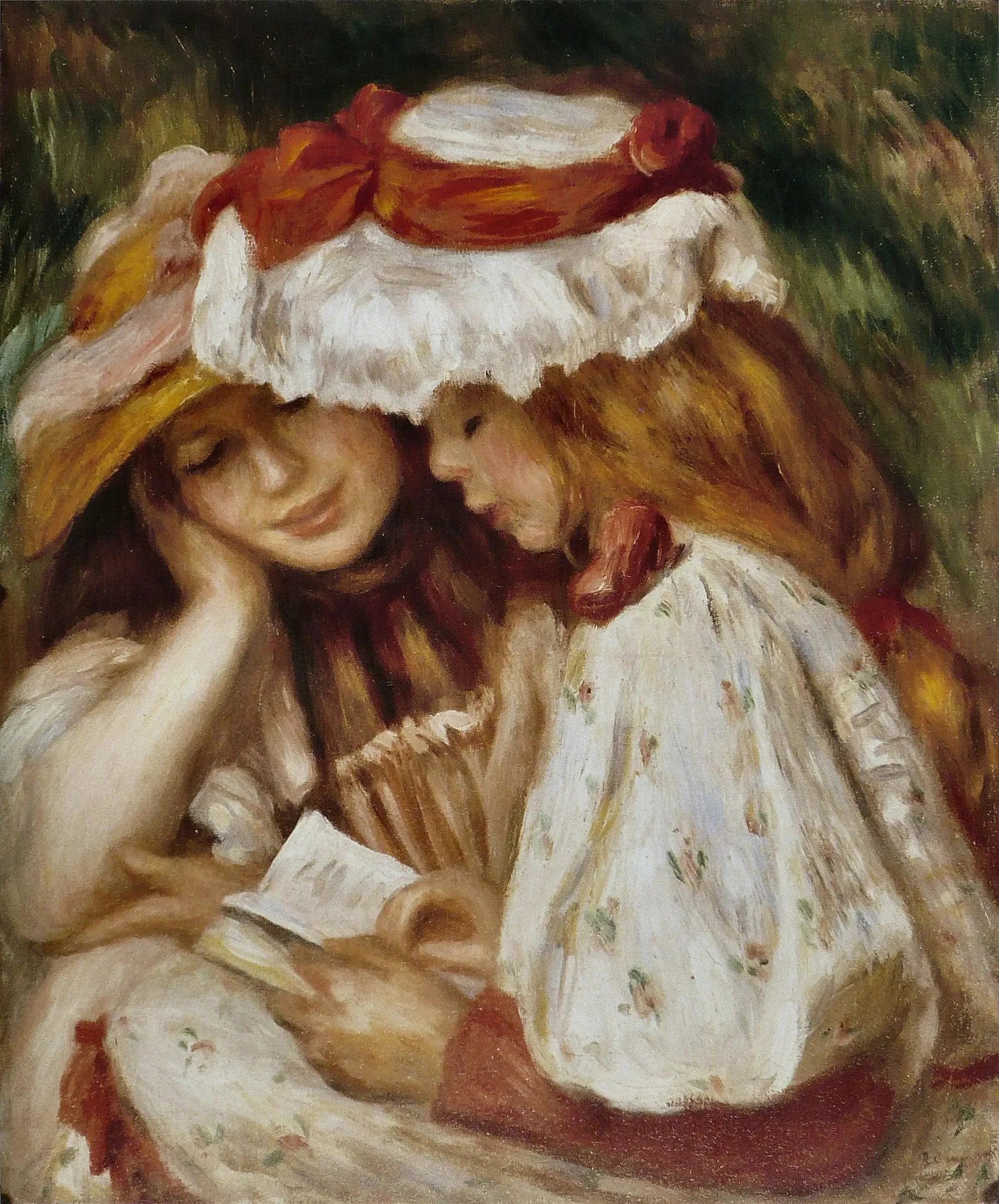 Deux filles lisant - Pierre-Auguste Renoir image 1 tableau peint à l’huile sur toile