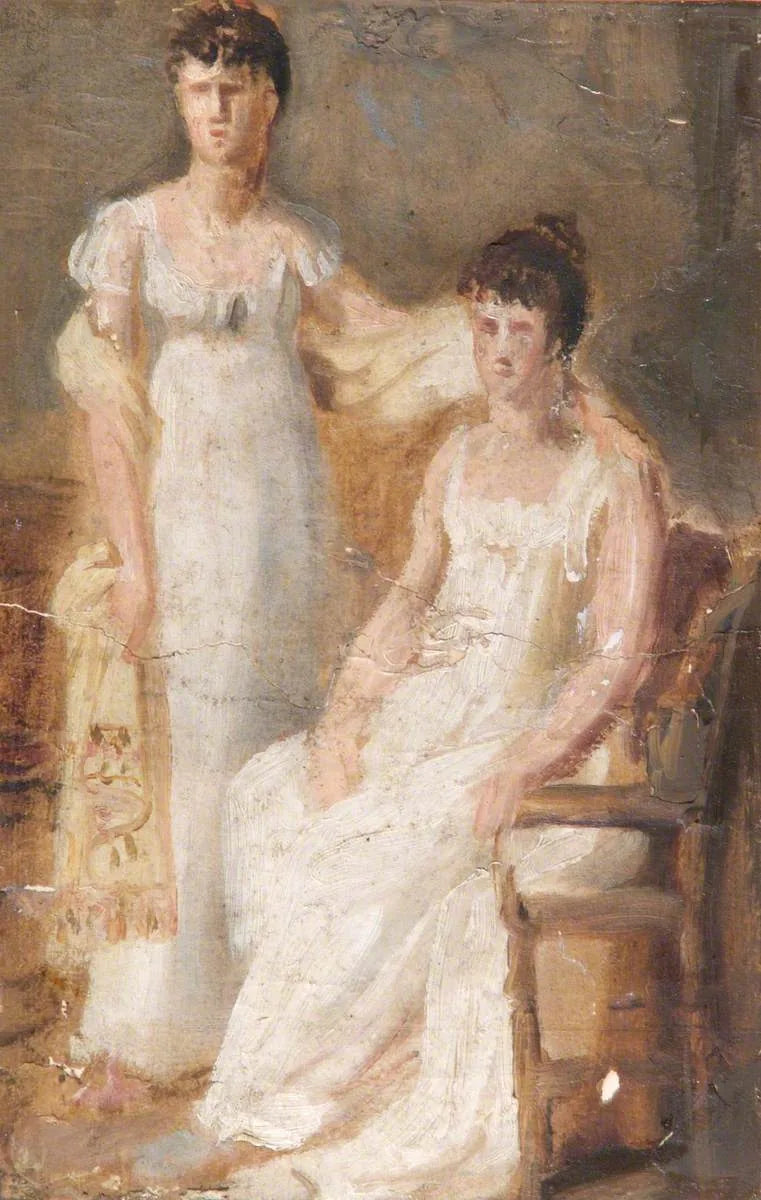 Deux filles - Théodore Chassériau image 1 reproduction de peinture à l’huile