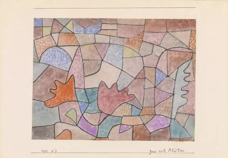 Deux fleurs rouges (Zwei rote Blüten) - Paul Klee