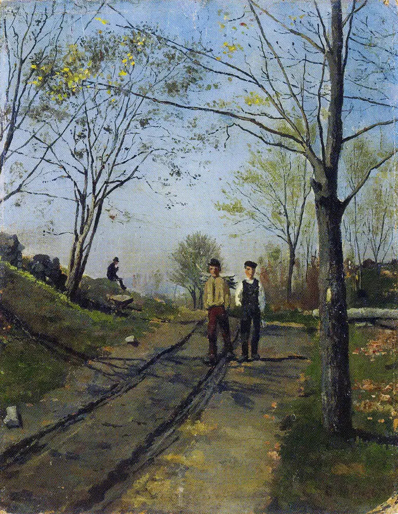 Deux Garçons sur une voie de campagne - Edvard Munch