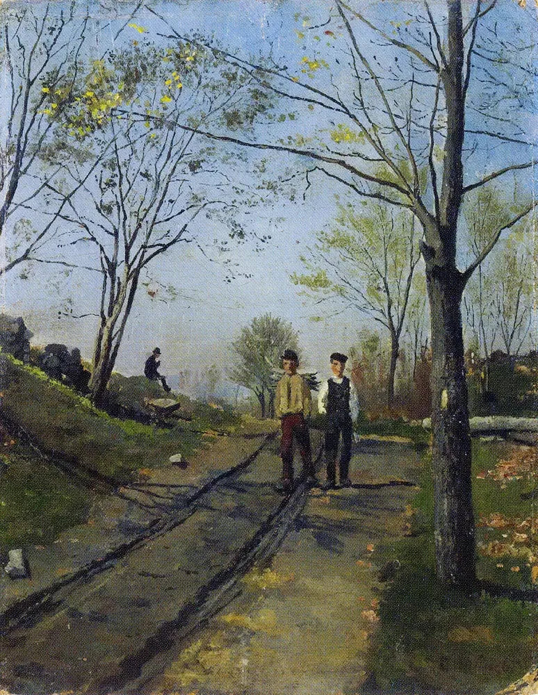 Deux Garçons sur une voie de campagne - Edvard Munch